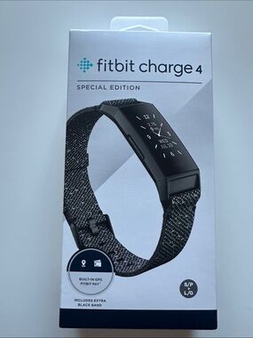 fitbit Charge 4 Special Edition Fitness Tracker - Black Woven Band